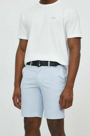 Kratke hlače Calvin Klein moški - modra. Kratke hlače iz kolekcije Calvin Klein. Model izdelan iz gladke tkanine. Model iz izjemno udobne tkanine z visoko vsebnostjo bombaža.