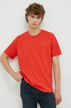 Bombažna kratka majica Levi's rdeča barva - rdeča. Lahkotna majica iz kolekcije Levi's