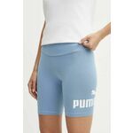 Kratke hlače Puma ženske, vijolična barva, 848347. - modra. Kratke hlače iz kolekcije Puma. Model izdelan iz tanke, elastične pletenine.