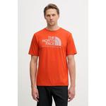 The North Face moška kratka majica LOGO GRAPHIC oranžna NF0A8BEJG6L1