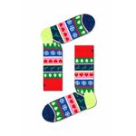 Nogavice Happy Socks Christmas Stripe Sock - pisana. Nogavice iz kolekcije Happy Socks. Model izdelan iz elastičnega, vzorčastega materiala.