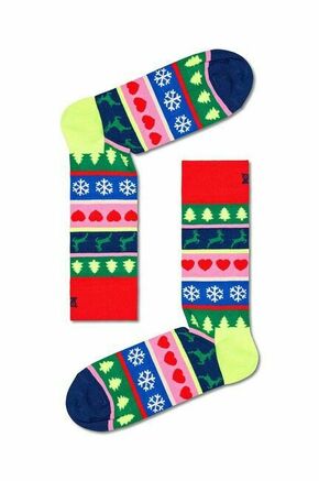 Nogavice Happy Socks Christmas Stripe Sock - pisana. Nogavice iz kolekcije Happy Socks. Model izdelan iz elastičnega