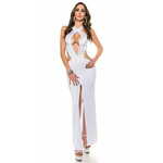 Amiatex Ženska obleka 74524, bela, UNIVERZáLNí