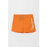 Otroške kopalne kratke hlače Pepe Jeans LOGO SWIMSHORT oranžna barva - oranžna. Otroške kopalne kratke hlače iz kolekcije Pepe Jeans. Model izdelan iz tkanine.