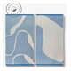 Bele/modre brisače iz organskega bombaža v kompletu 2 ks 50x90 cm Nova Arte – Mette Ditmer Denmark