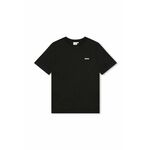 Otroška bombažna kratka majica BOSS črna barva - črna. Otroške kratka majica iz kolekcije BOSS. Model izdelan iz udobne pletenine.