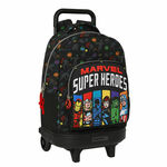 slomart šolski nahrbtnik s kolesi the avengers super heroes črna (33 x 45 x 22 cm)