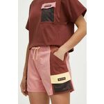 Kratke hlače Columbia Painted Peak ženske, roza barva, 2076071 - roza. Kratke hlače iz kolekcije Columbia, izdelane iz tkanine. Material z optimalno elastičnostjo zagotavlja popolno svobodo gibanja.