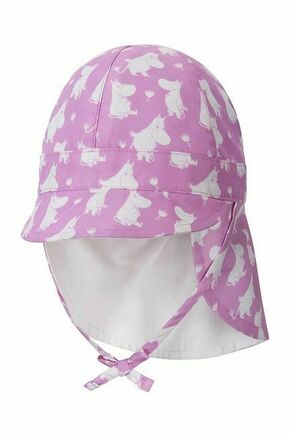 Obojestranska baseball kapa Reima Moomin Solskydd roza barva - roza. Otroška kapa iz kolekcije Reima. Model izdelan iz kombinacija enobarvne in vzorčaste tkanine. Model ima zaščito pred soncem UPF 50+.