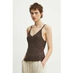Top Superdry ženski, rjava barva, W6011893A-8PZ - rjava. Top iz kolekcije Superdry, izdelana iz pletenine. Model iz izjemno udobne tkanine z visoko vsebnostjo bombaža.