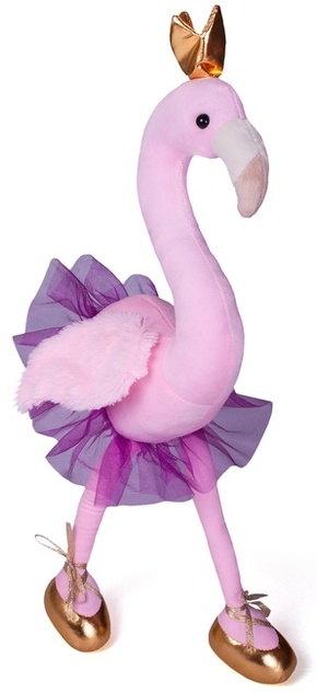 Plišasti flamingo s krono 28 cm