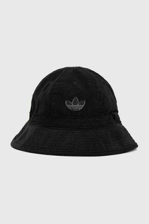 Otroški klobuk adidas Originals črna barva - črna. Otroške klobuk iz kolekcije adidas Originals. Model z ozkim robom