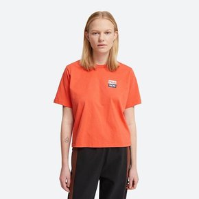 Bombažna kratka majica Wood Wood Steffi T-Shirt x Fila oranžna barva - oranžna. Kratka majica iz kolekcije Wood Wood