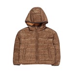 Otroška jakna GAP rjava barva - rjava. Otroška Jakna iz kolekcije GAP. Delno podloženi model izdelan iz vzorčastega materiala.