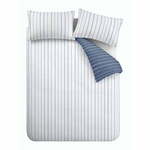 Bela/modra bombažna posteljnina za zakonsko posteljo 200x200 cm Hastings Stripe – Content by Terence Conran