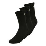 Nogavice Lacoste moško - črna. Visoke nogavice iz kolekcije Lacoste. Model izdelan iz elastičnega, enobarvnega materiala. V kompletu so trije pari.