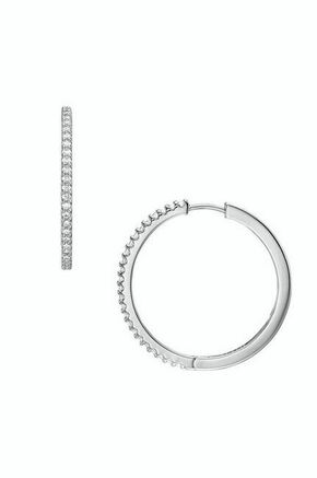 Uhani Fossil JA7274040 - srebrna. Uhani iz kolekcije Fossil. Model izdelan iz nerjavnega jekla.