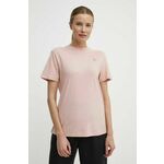 Kratka majica Fjallraven Hemp Blend T-shirt ženska, roza barva, F14600163 - roza. Kratka majica iz kolekcije Fjallraven, izdelana iz pletenine. Model iz izjemno udobne tkanine z visoko vsebnostjo bombaža.
