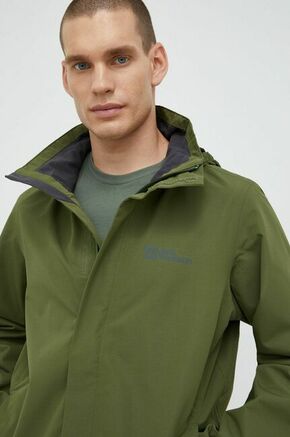 Outdoor jakna Jack Wolfskin Stormy Point zelena barva - zelena. Outdoor jakna iz kolekcije Jack Wolfskin. Prehoden model