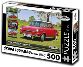 WEBHIDDENBRAND RETRO-AUTA Puzzle št. 22 Škoda 1000 MBG De Luxe (1967) 500 kosov