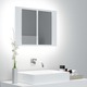 LED kopalniška omarica z ogledalom bela 60x12x45 cm