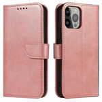 slomart magnet case elegantna knjižna omara s stojalom za iphone 13 pro max roza