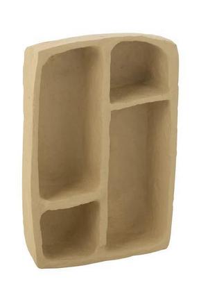 J-Line polica stenska iz papirja 45 x 30 x 10 cm bež 50977