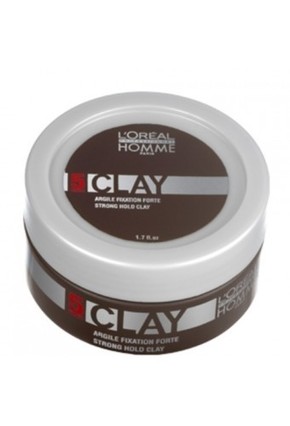 L´Oréal Professionnel Homme Clay pasta za oblikovanje las za močno utrditev 50 ml