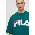 Kratka majica Fila Lowell moška, zelena barva, FAM0655 - zelena. Kratka majica iz kolekcije Fila, izdelana iz pletenine s potiskom. Model iz izjemno udobne tkanine z visoko vsebnostjo bombaža.