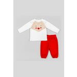 Otroška pižama zippy rdeča barva - rdeča. Otroška Pižama iz kolekcije zippy. Model izdelan iz pletenine s potiskom.