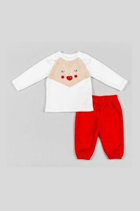 Otroška pižama zippy rdeča barva - rdeča. Otroška Pižama iz kolekcije zippy. Model izdelan iz pletenine s potiskom.