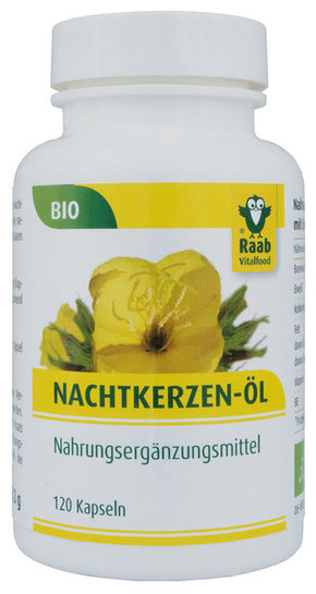 Raab Vitalfood GmbH Bio svetlinovo olje - 120 kapsul