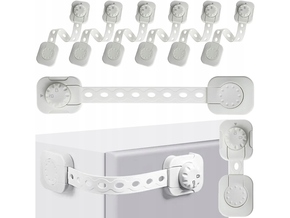Malatec 6x samolepilna ključavnica zaščita predalov in vrat omaric 16cm