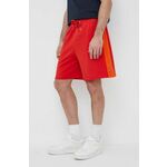 Bombažne kratke hlače Armani Exchange rdeča barva - rdeča. Kratke hlače iz kolekcije Armani Exchange. Model izdelan iz tanke, elastične pletenine. Izjemno udoben material, izdelan iz naravnih vlaken.