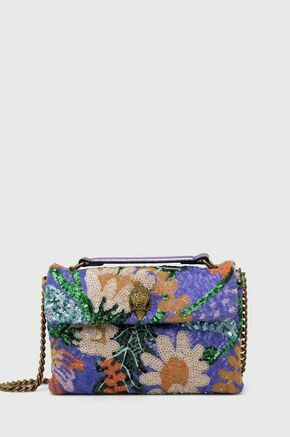 Torbica Kurt Geiger London vijolična barva - vijolična. Majhna torbica iz kolekcije Kurt Geiger London. Model na zapenjanje