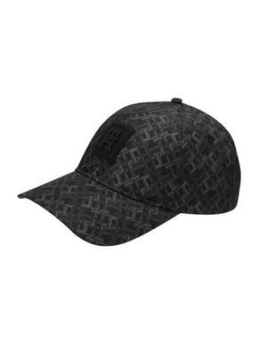 Kapa s šiltom Tommy Hilfiger črna barva - črna. Kapa s šiltom vrste baseball iz kolekcije Tommy Hilfiger. Model izdelan iz vzorčaste tkanine.