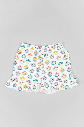 Bombažne kratke hlače za dojenčke zippy bež barva - bež. Kratke hlače za dojenčka iz kolekcije zippy. Model izdelan iz vzorčaste tkanine.