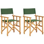 VIDAXL Režiserski stoli 2 kosa trden akacijev les zeleni