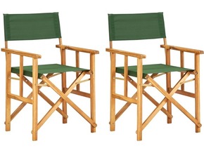 VIDAXL Režiserski stoli 2 kosa trden akacijev les zeleni