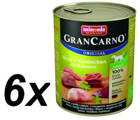 ANIMONDA Grancarno Adult okus: zajec in zelišča 800 g
