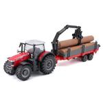 Bburago 1:50 Farm Massey FERGUSSON 8740S traktor Traktor s prikolico