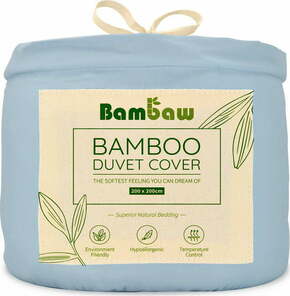 Bambaw Prevleka za odejo iz bambusa 200x200 cm - Light Blue