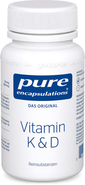 Pure encapsulations Vitamin K &amp; D - 60 kaps.