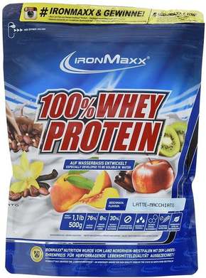 IronMaxx 100% Whey Protein 500g vrečka - Latte Macchiato