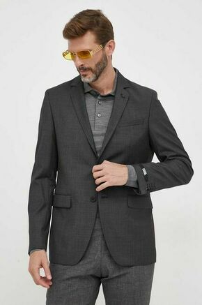 Volnen suknjič Karl Lagerfeld siva barva - siva. Suknjič iz kolekcije Karl Lagerfeld