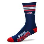 New England Patriots For Bare Feet Graphic 4-Stripe Deuce nogavice, velikost 37-43