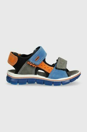 Otroški sandali Primigi - pisana. Otroški sandali iz kolekcije Primigi. Model je izdelan iz kombinacije semiš usnja in tekstilnega materiala. Model z mehkim