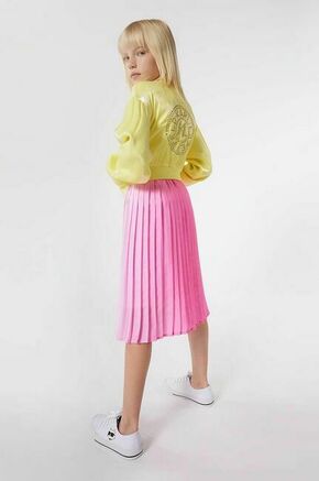 Otroška jakna Karl Lagerfeld rumena barva - rumena. Otroški jakna iz kolekcije Karl Lagerfeld. Nepodložen model