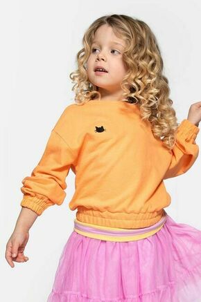 Otroški bombažen pulover Coccodrillo oranžna barva - oranžna. Otroški pulover iz kolekcije Coccodrillo