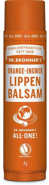 "Dr. Bronner's Balzam za ustnice - pomaranča/ingver - 4 g"